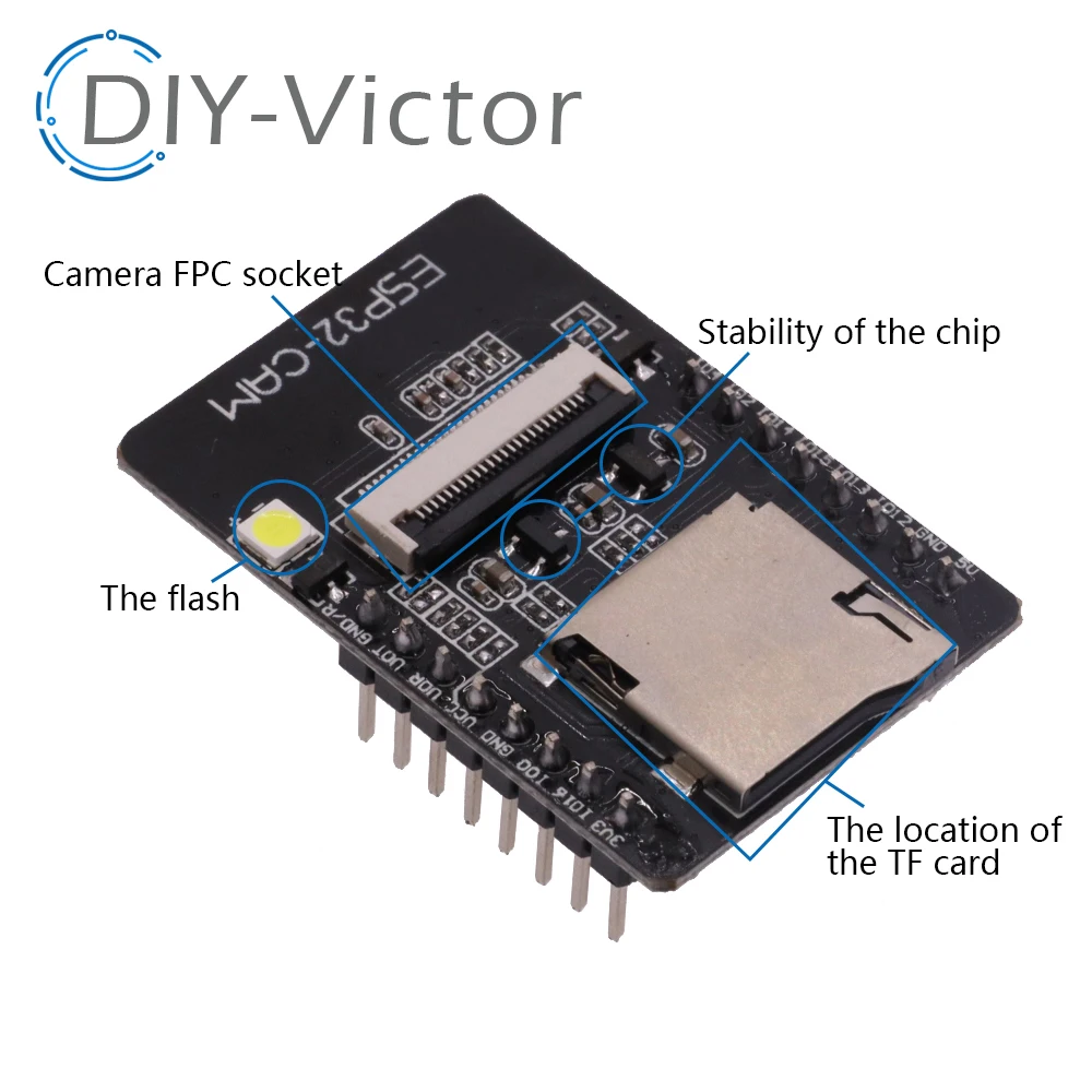 ESP32-CAM Development Board Module, ESP32 Serial para WiFi, Antena 2.4G, 5V, Bluetooth, OV2640, Módulo de Câmera, DIY