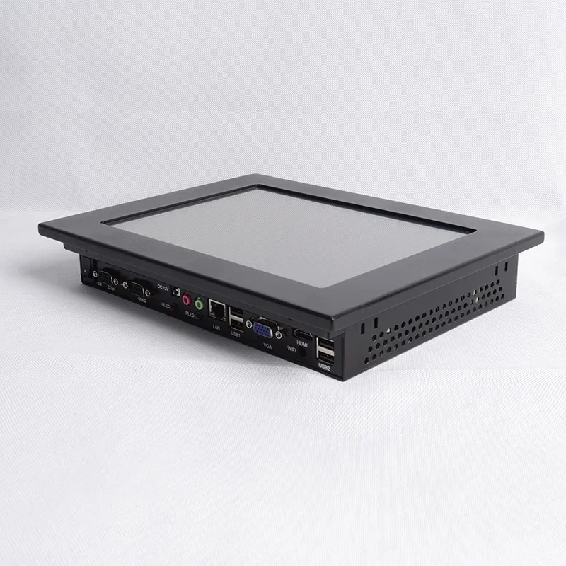 12 Inch Fanless Industrial Panel PC Resistance touch  Embedded tablet computer inte J1900  WES7 Linux