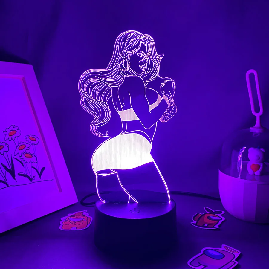 STREETS OF RAGE Game Character Blaze Fielding 3D Led Neon Lava Lamps Cool Gifts for Kids Bedroom Bedside Decoration Night Lights