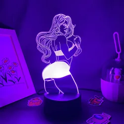 STREETS OF RAGE Game Character Blaze Fielding 3D Led lámparas de Lava de neón regalos geniales para dormitorio de niños decoración de cabecera luces nocturnas