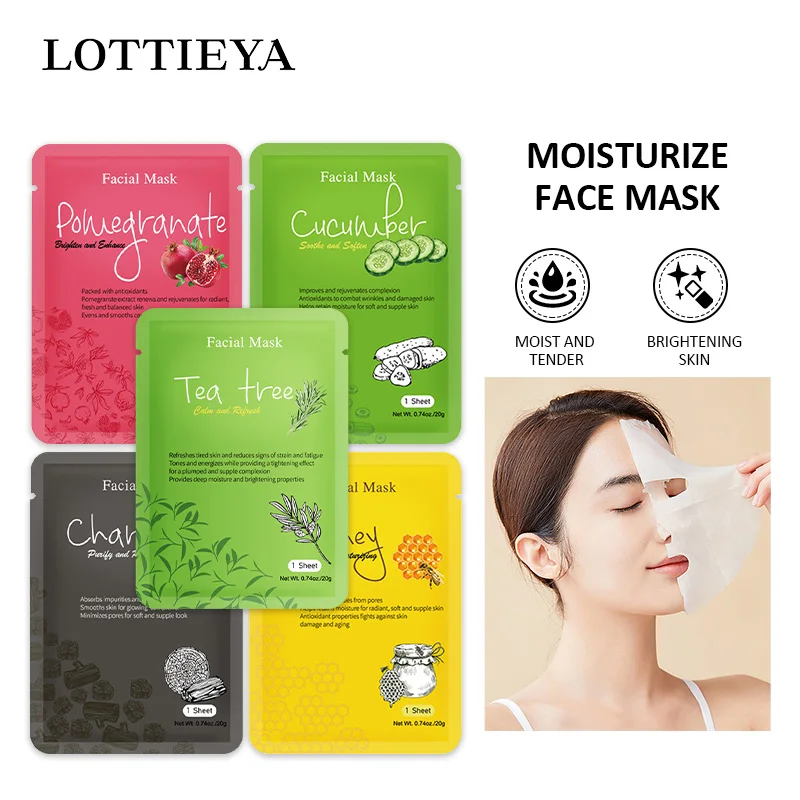 Natural Plant Face Mask Moisturizing Soft Hyaluronic Acid Repair Clean Facial Masks Face Care Makeup Beauty Skincare Masks