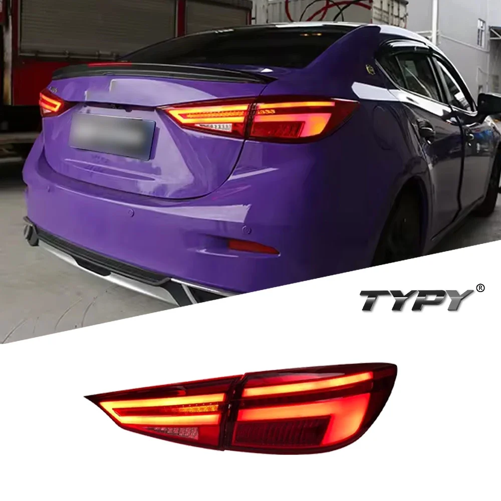 Car Tail Lamp For Mazda 3 Axela 2014-2019 Upgrade Modified to New Dynamic Turn Signal Car LED Taillight Assembly