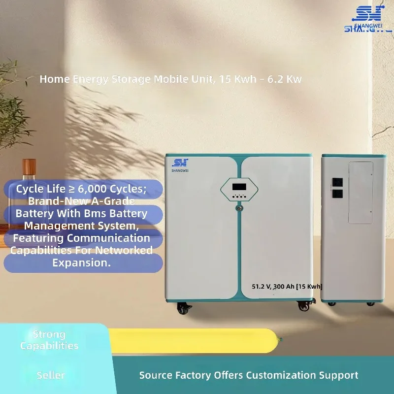 Multifunctional household optical storage and charging integrated machine 15KWH large capacity 6.2KW inverter solar power genera