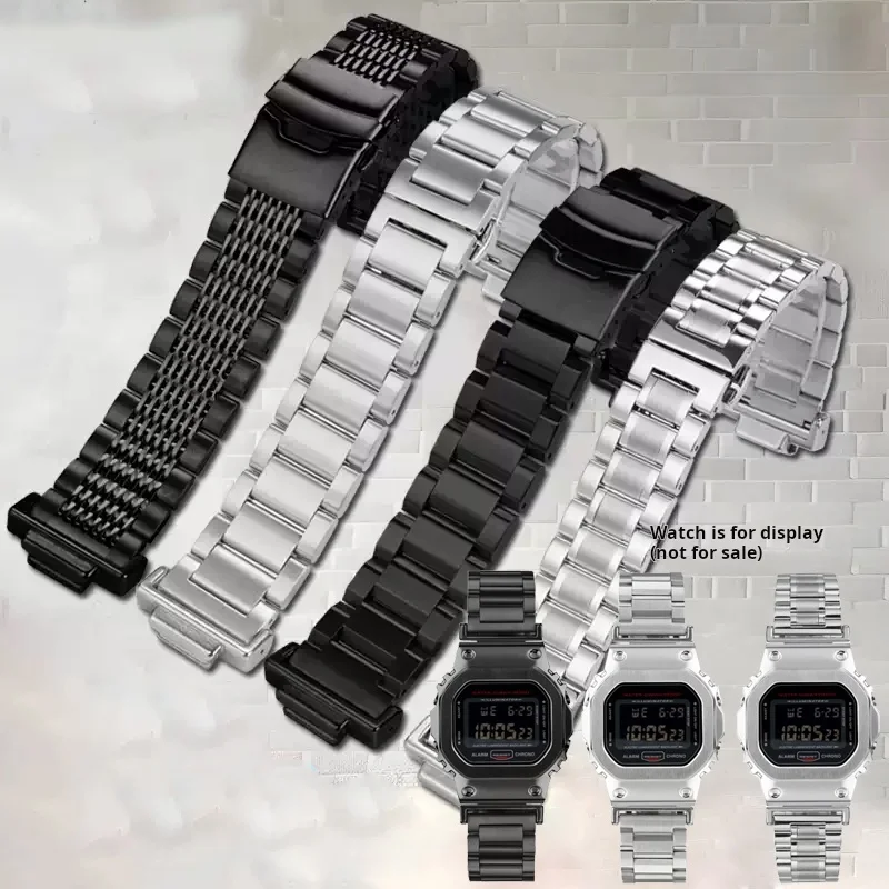 modify For Casio G-shock Dw5600 Gwm5610 Stainless Steel Men Watch Strap 5600 5610 Ga110 Ga-700 GA-900 Watchband Case Metal bezel