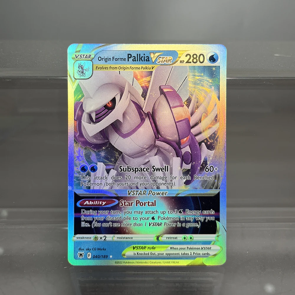 Pokémon Sword & Shield Series tarjetas holográficas Umbreon VMAX Palkia STAR PTCG juegos de cartas Proxy juguetes para niños