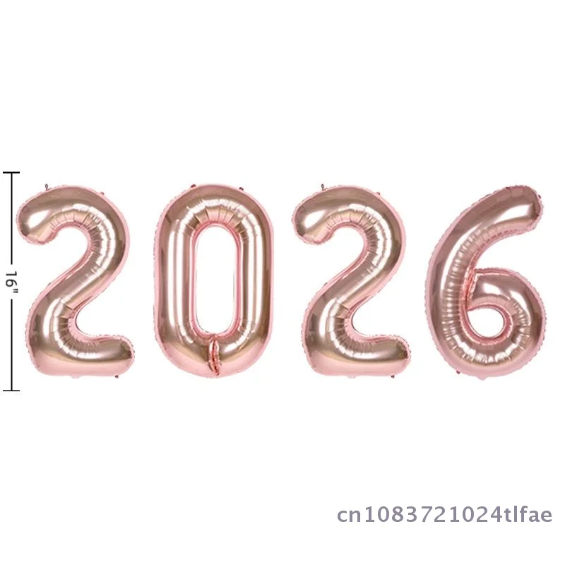 1 قطعة 2026 عدد احباط بالون "سنة جديدة سعيدة" ليلة الطرف الديكور كابينة تصوير الدعائم عيد الميلاد لوازم ديكور المنزل #1