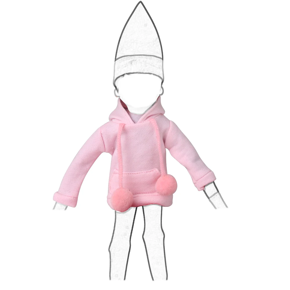 Christmas On Shelf 37 cm Dolls Fashion Hoodie Cute Accessories For Barbis & Red Elf Boy Doll Clothing Toys Gift Small Hoodies