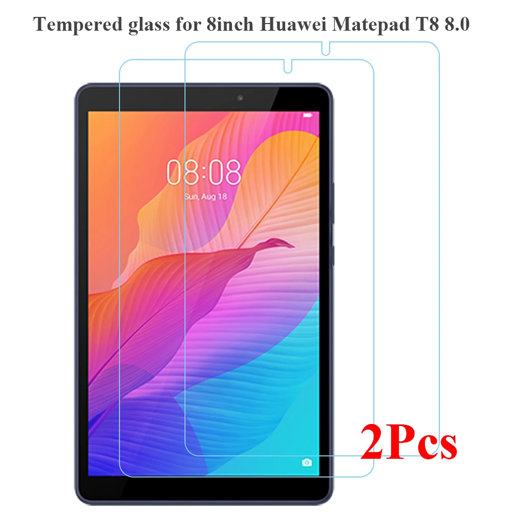 

2Pcs/Pack for Huawei MatePad T8 8.0 Screen Protector Model KOB2-L09 KOB2-W09 HD 0.33MM 9H for 8.0 Inch Huawei T8 Tempered Glass