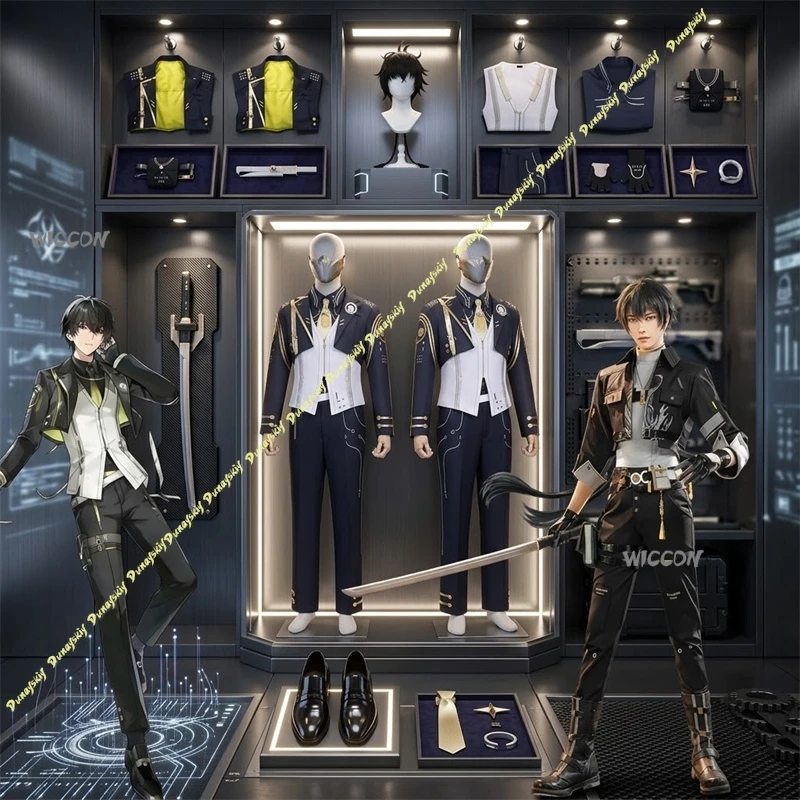 

Wuthering Waves Costume Rover (Male) Cosplay Set With Clothes,Wigs,Shoes Hallowen Play Role Clothes High Quality Costume