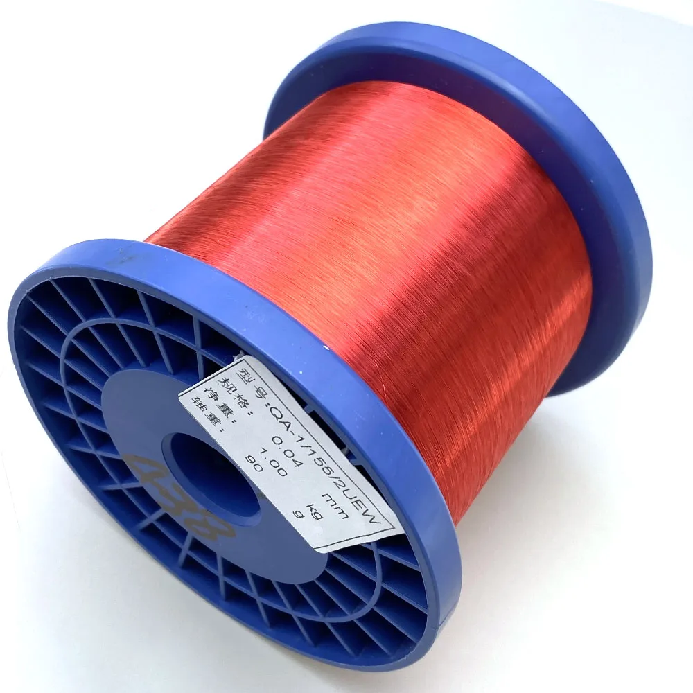 1KG/roll 0.04mm-1.5mm QA-1-155-2UEW Oxygen-Free Solderable Polyurethane Enameled Copper Wire, Heat Resistant to 155°C