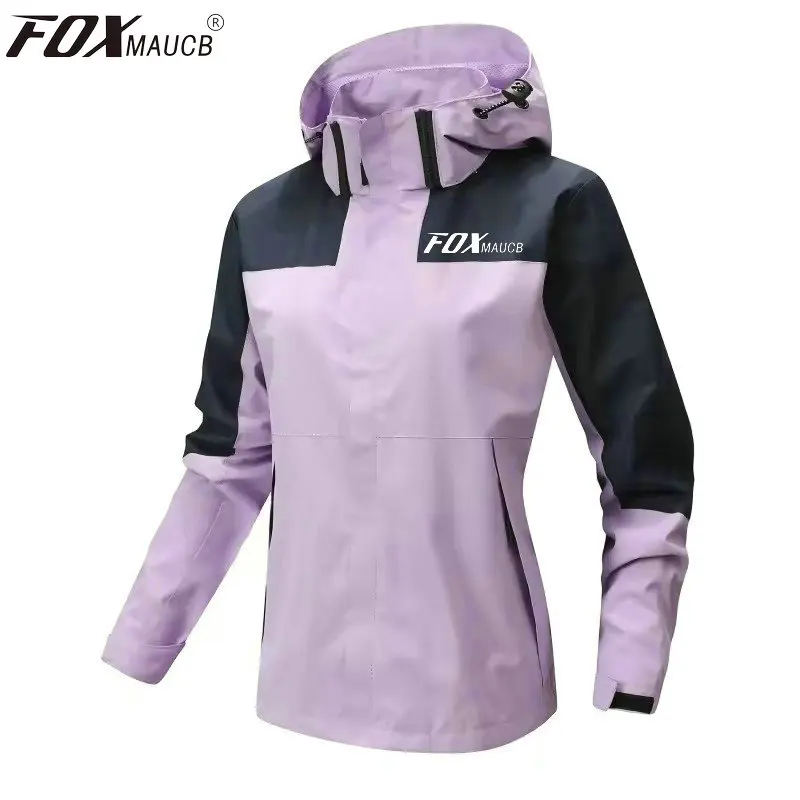 

FOXMAUCB Woman Thin Waterproof Mountaineering Clothes Climbing Hiking Single-layer Jacket Trekking Camping Coat Chamarra Mujer