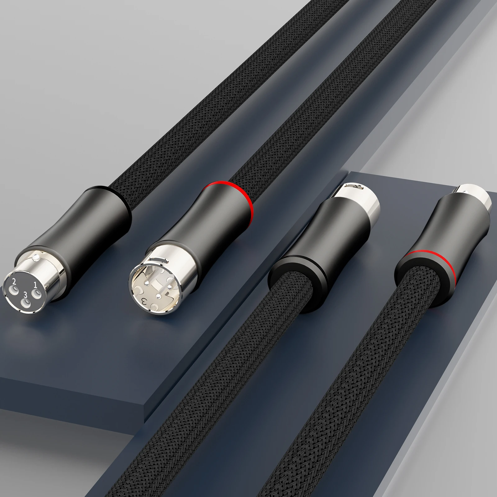 Monosaudio XMF711AG Puur Zilver 3-pins Mannelijke Vrouwelijke XLR Plug Balans Connector Jack Hifi Audio Versterker Luidspreker DIY Kabel