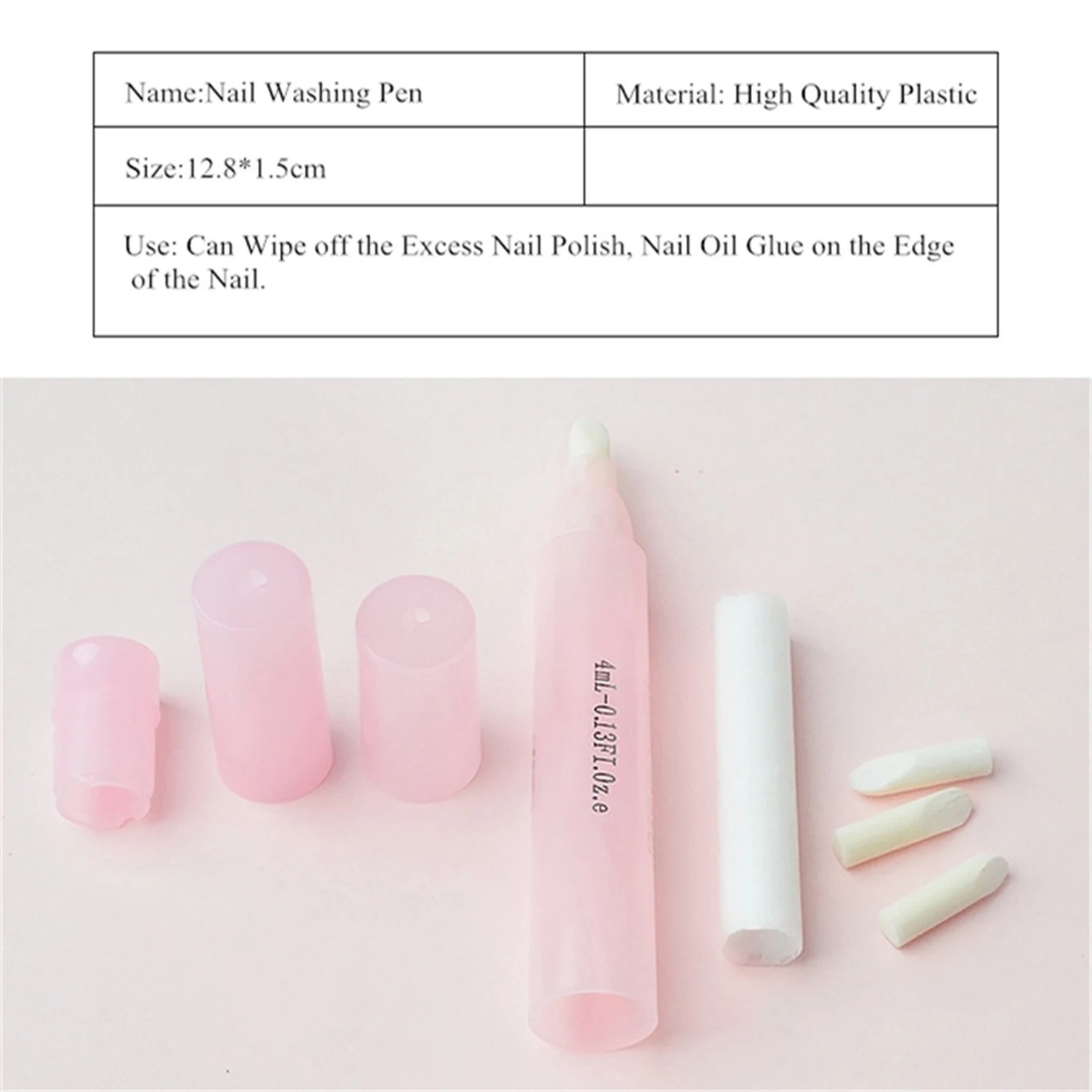 Nail Polish Varnish Removal Corrector Pen Cleaner Durable Portable with 3Pcs Reusable Replacement Tip For Nail Salon PersonalUse