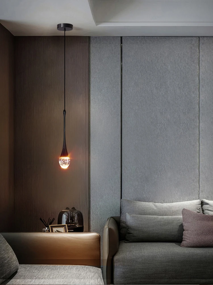 الحديثة الفاخرة كريستال الثريا معلقة الدرج قلادة مصباح المطبخ غرفة الطعام قلادة ضوء زخارف للحانات ضوء معلقة #5