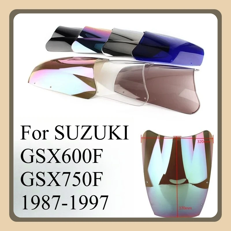 Motorcycle Wind Deflector For Suzuki Katana GSX600F GSX750F 1987 - 1997 Double Bubble Windshield Protector Windscreen 88 89 90