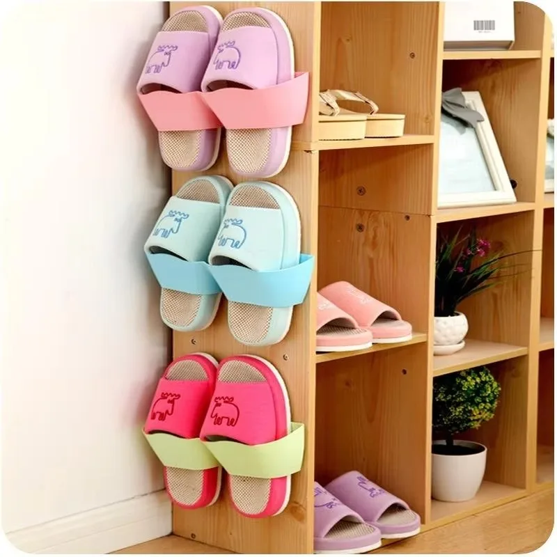 Fantastic Family Bathroom Shoes Organizers Shelf Suction Wall Saving Type Rack Household Shoe Rack