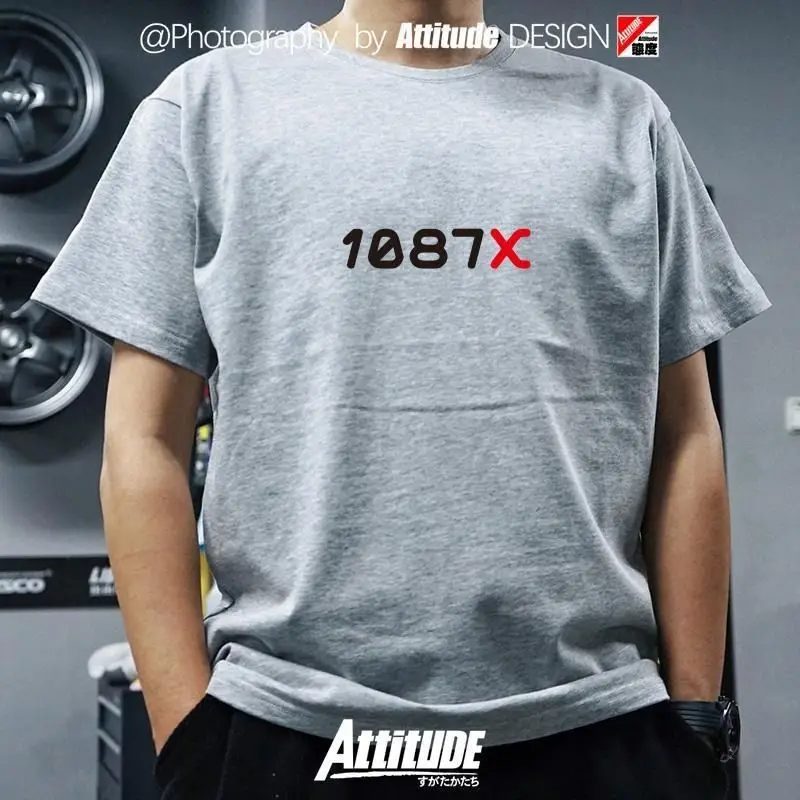

ATTITUDE японский автомобиль JDM модифицированная вечеринка пародия 1087X хлопковая футболка с короткими рукавами летняя мужская и женская повседневная простая футболка