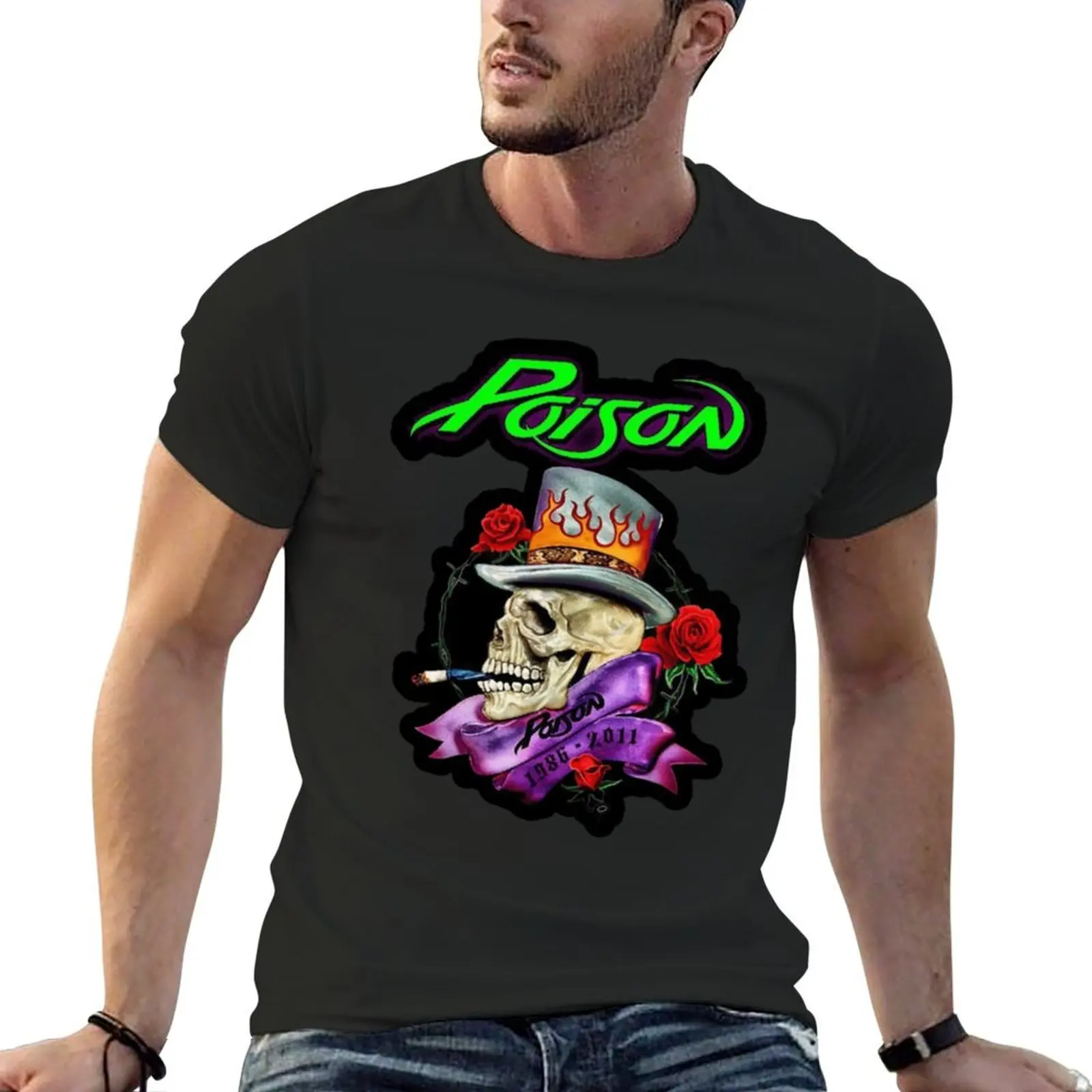 

poison T-Shirt graphic tee shirt vintage clothes plus size men clothing