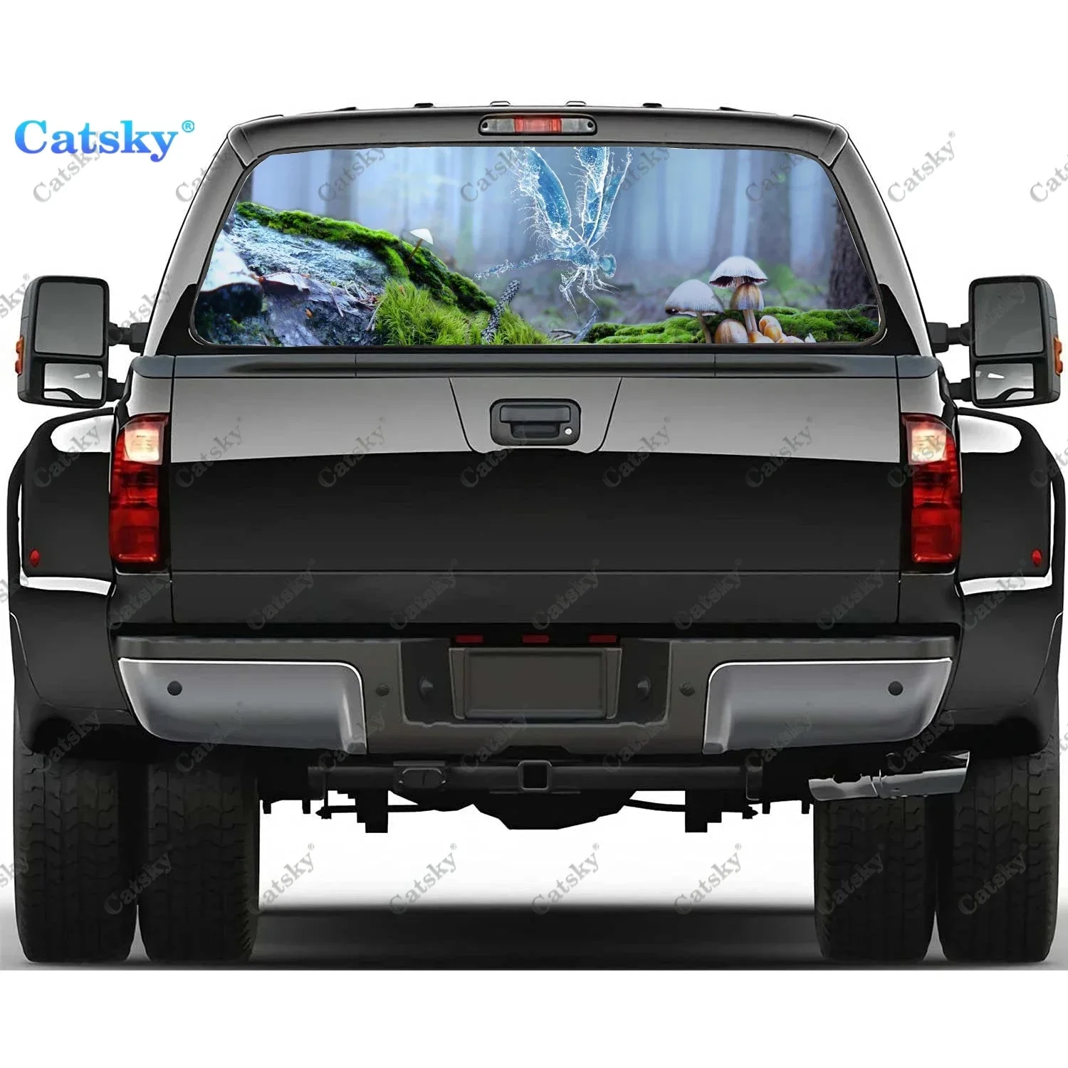 

Dragonfly Rear Window Decals for Truck,Pickup Window Decal,Rear Window Tint Graphic Perforated Vinyl Truck Stickers