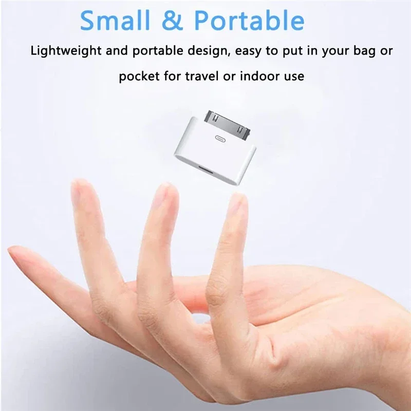 Adapter oświetlenia na 30-pinowy, 8-pinowy męski na 30-pinowy żeński konwerter synchronizacji ładowania do iPhone 4 4S IPad 2 3 IPod Touch, kabel do ładowania