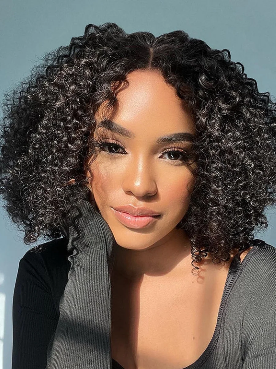 Raw Vietnamese Bob Wig Kinky Curly Wave Natural Human Hair Glueless Wigs 13x6 HD Lace Frontal Burmese Curly Short Lace Front Wig