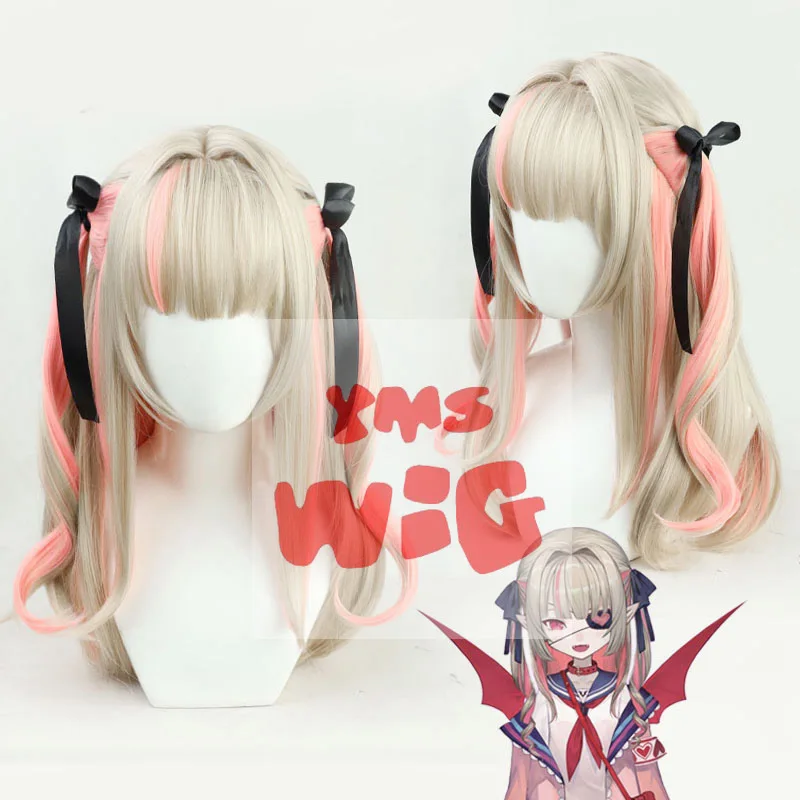 4 Types Hololive VTuber Makaino Ririmu Cosplay Wig School Uniform Youtuber Gamers Girls Gamers Ririmu Kissme Lovelyheart-Lolita