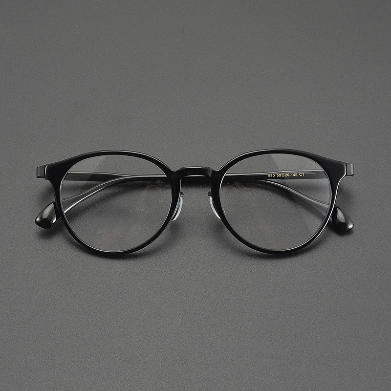 إطار نظارات قصر النظر العصرية ذات الوجه الدائري الخفيف للغاية، كاجوال للأعمال على شكل كمثرى، اتجاه فني رفيع للغاية، زجاج بصري #2