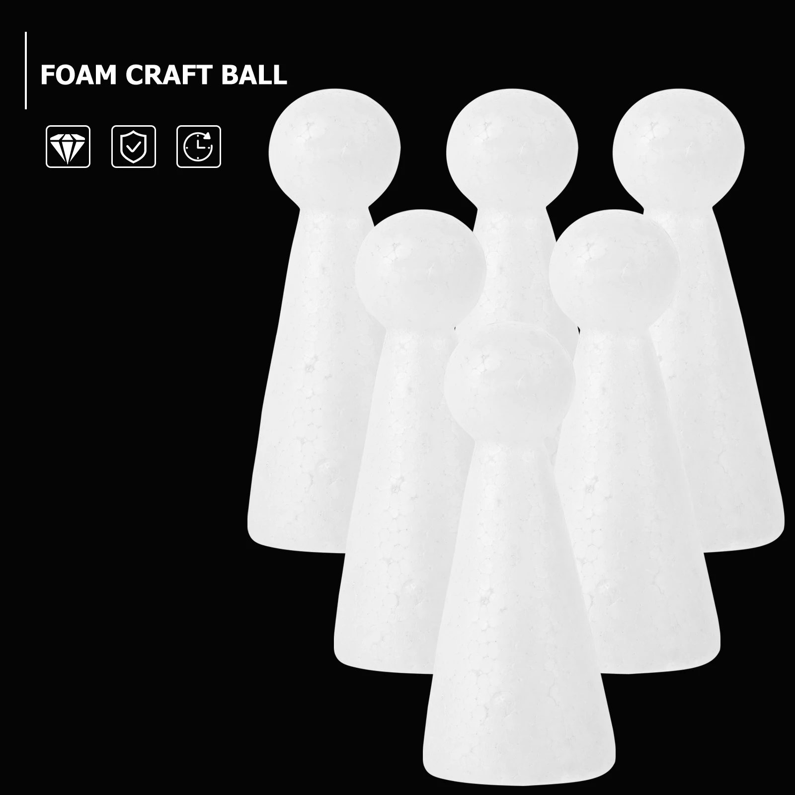 

10pcs Christmas Balls High Density for DIY Decorations Foam Balls White Color Party Tree Cones Craft Office Home