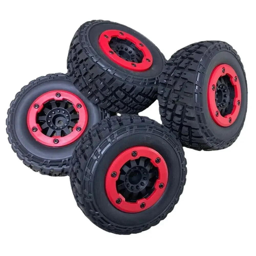 4Pcs  RC 1/10 Beadlock Short Course Tires Wheels For Traxxas Slash  SC10 CAR