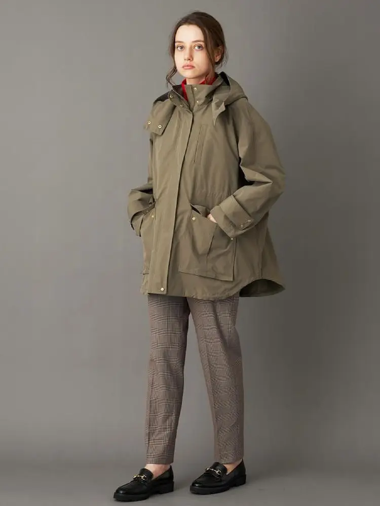 

ihe Street Sle Loose Fit Cotton Jaet Outdoor Windproof Waterproof Workwear Jaet with Hood Polyester Fiber Fill