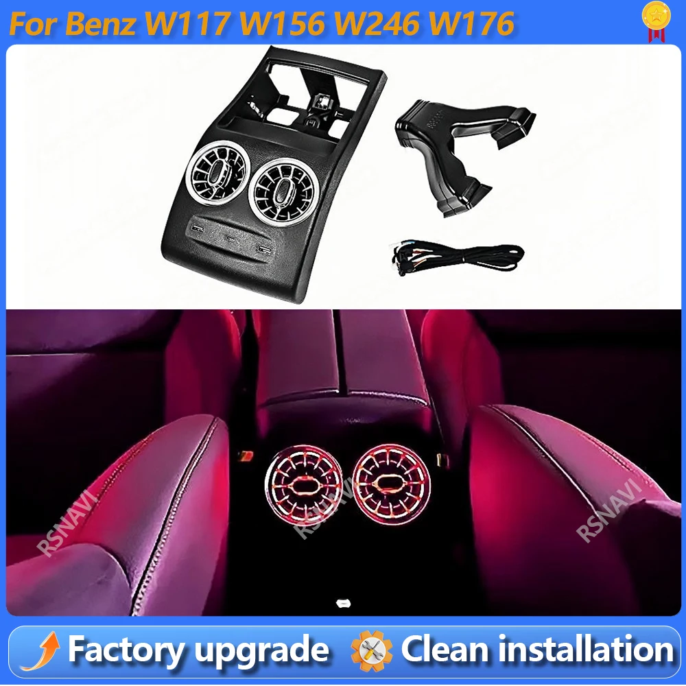 

Car Rear Air Vent Panel Ambient light For Mercedes Benz X156 W246 W117 W176 12 Colors LED Auto Light Refit Air Vent Lamp