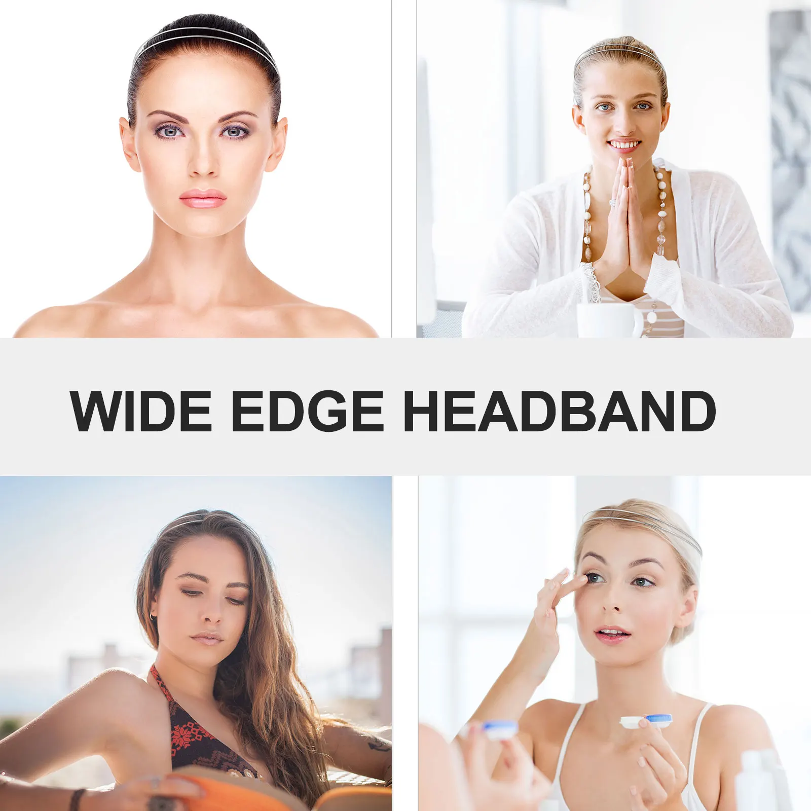 

4pcs Girl Headband Layer Headband Accessories Women Hairband Thick Silver Girl Headbands Headdress Metal Crown Base