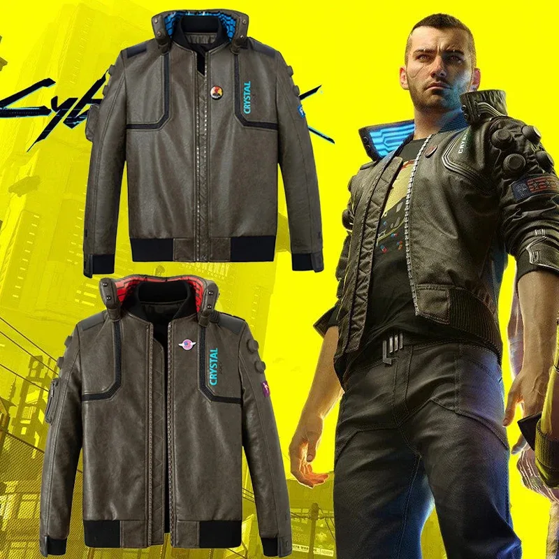 لعبة الشرير نمط 2077 الساموراي الشخصية الرئيسية الخامس تأثيري حلي للرجل فو الجلود لعبة سترة جديدة