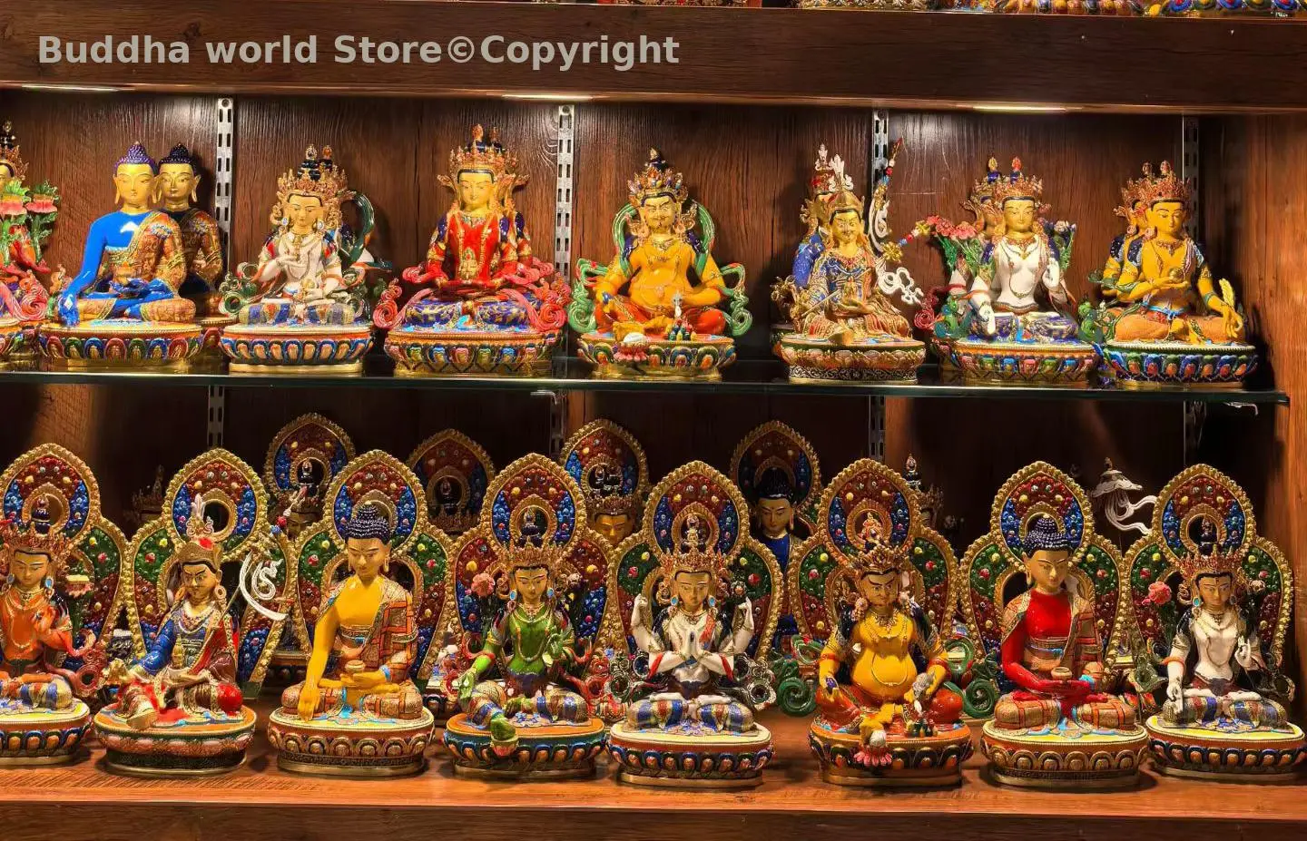5A Boutique hand painted Buddha statue copper carving buddha Buddhist lama monk worship Bodhisattva home offering