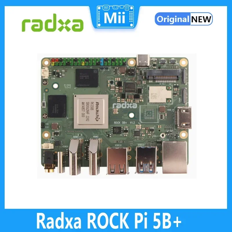 ROCK Pi 5B+ Board RK3588 8 Cores CPU With 8GB/16GB/32GB Ram Support 8K HDMI WiFi6 New