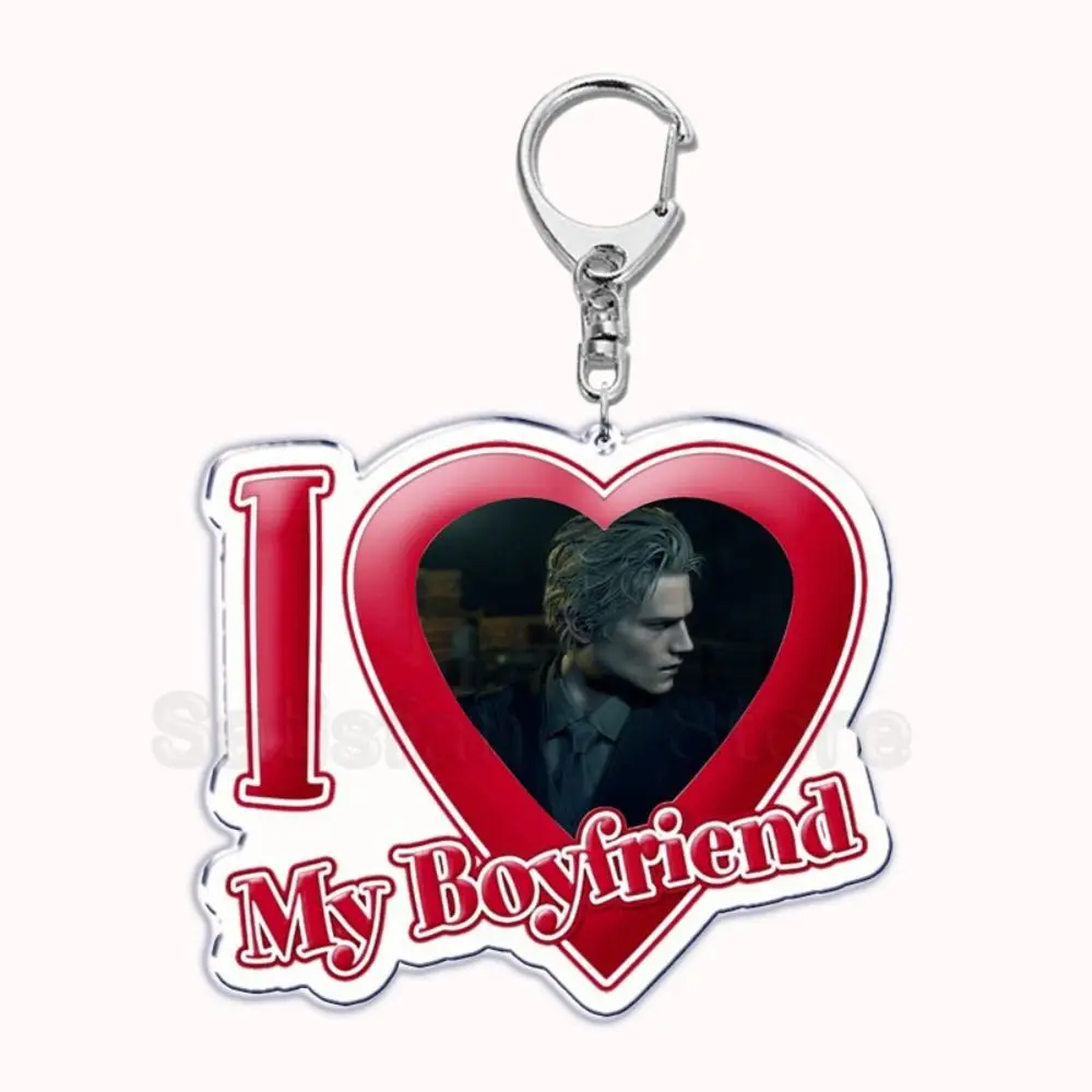 القلب الأحمر أنا أحب صديقي كيرينغ Oppenheimer صديقة القلب سلسلة مفاتيح أكريليك الإبداعية الأحمر القلب حلقة رئيسية هدية