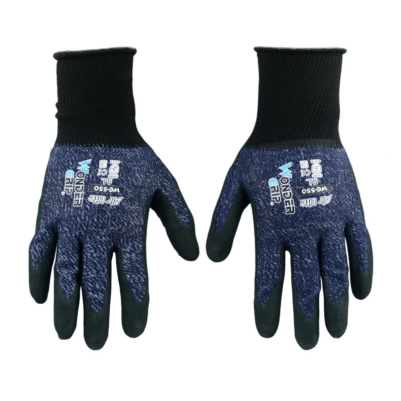 WG-550 Nitrile Intumescent Coating Protective Gloves Labor Protection Work Gloves Wear-Resistant Breathable Nylon Lining