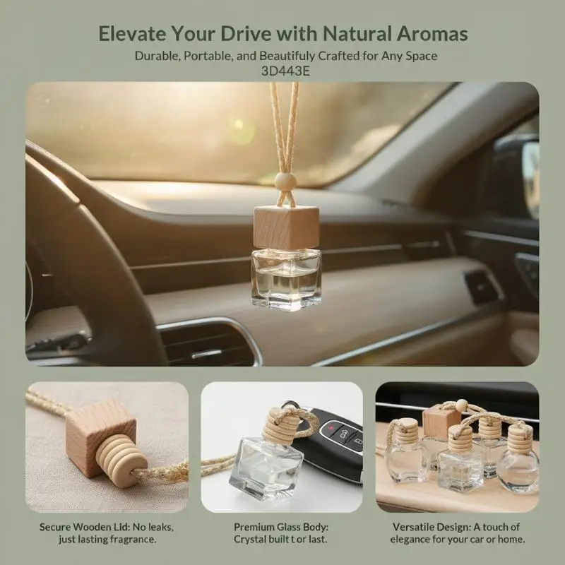 Hanging Car Diffuser Perfume Bottles 21PCS 8ml Empty Refillable No Leakage Reusable Air Freshener Gift for Car Lovers