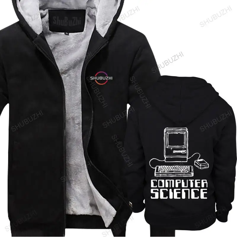 Programmer Computer Science Computer Cool Men's  thick hoodies Funny Mens fall Unique Men's  Programming Zip-up euro size