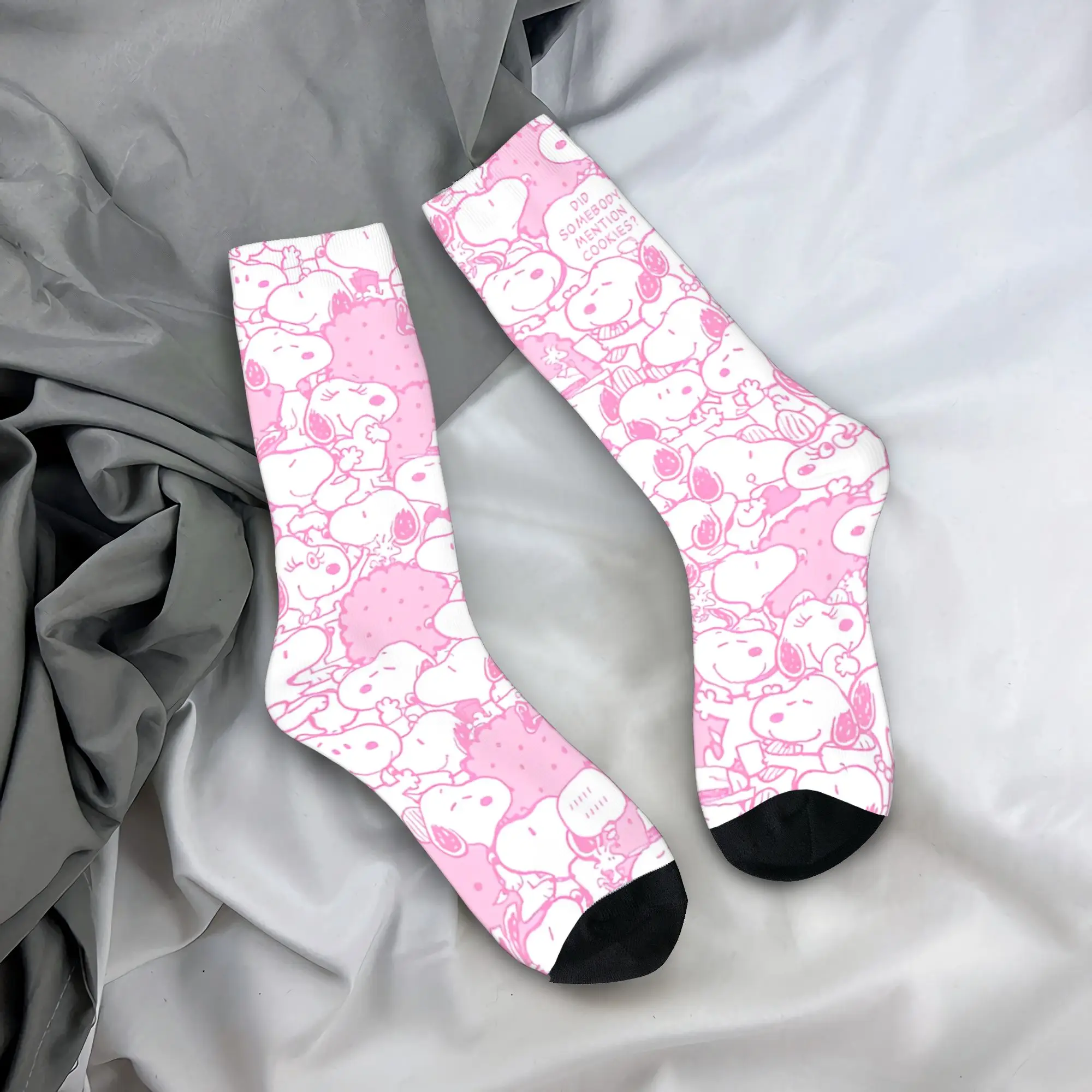Winter Warm Cool Men's Women's Snoopys Cartoon Socks  Sweat Absorbing Skateboard Socks