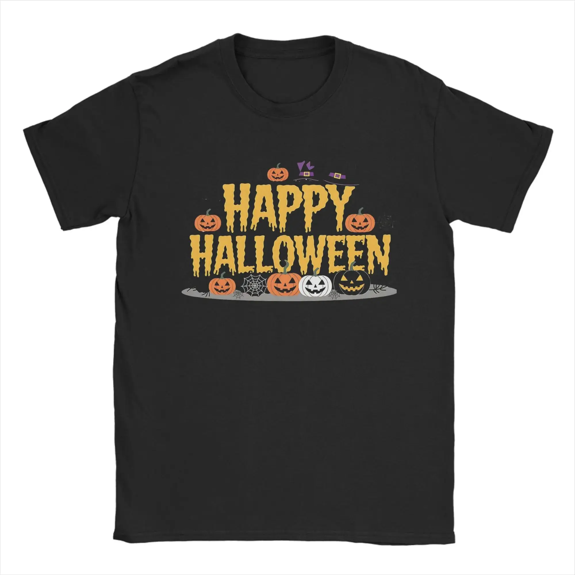 

loween Skeleton Trump Pumpkin Ghost Funny T-irt Women's Ciwalk PU Leather Nine Sve round Ne Cleanfit Sle