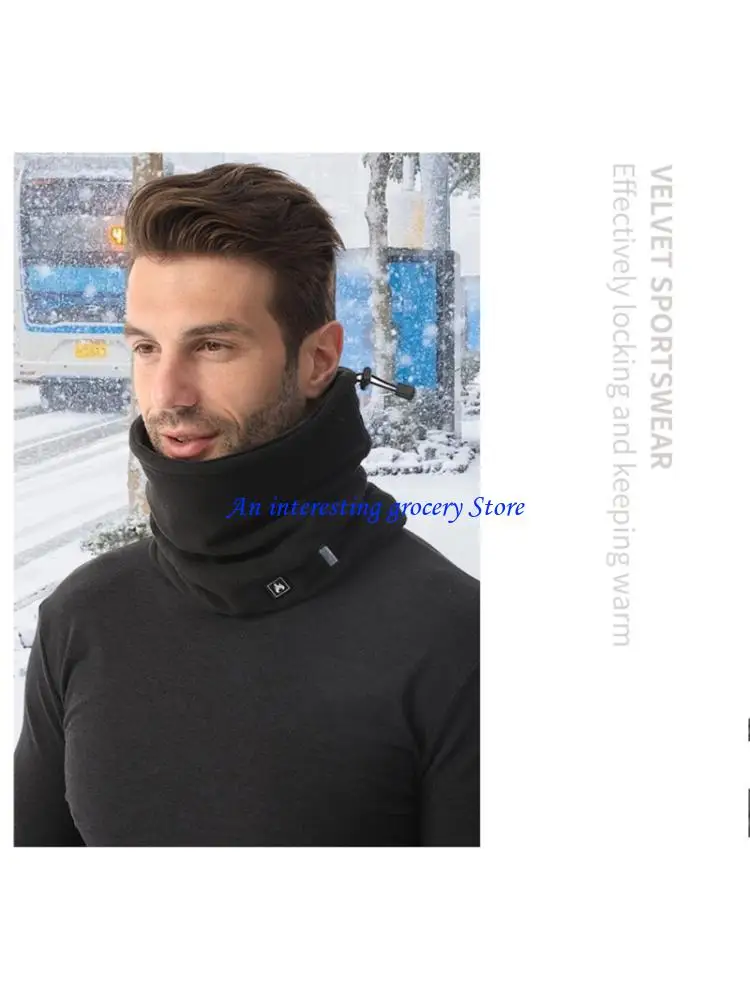 

652D перезаряжаемый зимний шарф на всю шею, теплая флисовая подкладка, аксессуар для кемпинга