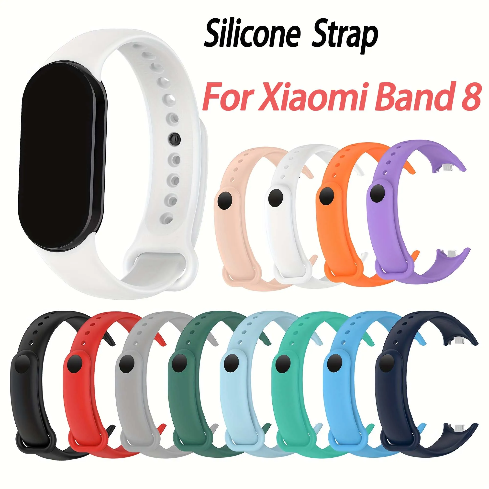 Silikon Strap Für Xiaomi Mi Band 9 8 Sport Smart Uhr Handgelenk Armband Original Band 9 Band 8 NFC Armband Zubehör fall