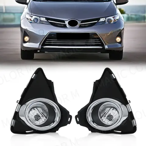 For Toyota Auris 2014 2015 Fog Lights Headlight LED Front Driving Fog Lamp Kit Cover Grill Bezel Waterproof Auto Car Accessories