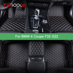 Yogooge-BMW 4クーペF32 g22 2013-2023用のカスタムカーフロアマット,2つのドア,自動カーペット,フットアクセサリー