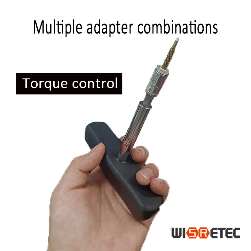 WISRETEC-Big 1.6-8Nm T-Handle Preset Torque Wrench Screwdriver Tool Fit Standard 1/4\