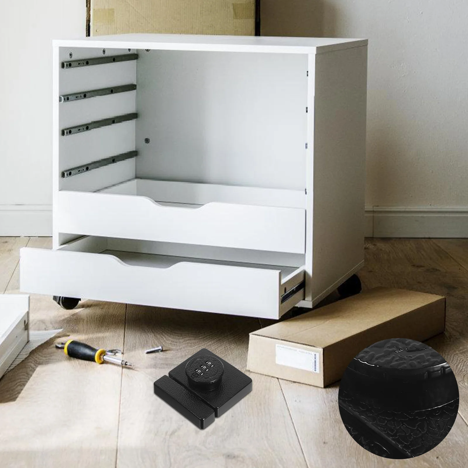 

3- Password Lock Keyless Cabinet No Drill Zinc Alloy Secure Drawer Closet File Cabinet Installation Password Hasp Locks