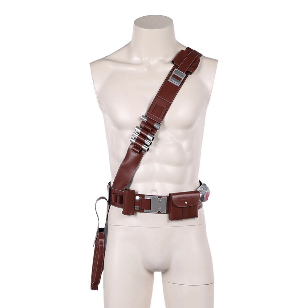 TV Space Battle Din Djarin Cosplay Strap Belt Waistband Leg Gaurd Knight Gun Bag Halloween Carnival Disfraz Costume Accessories view 2