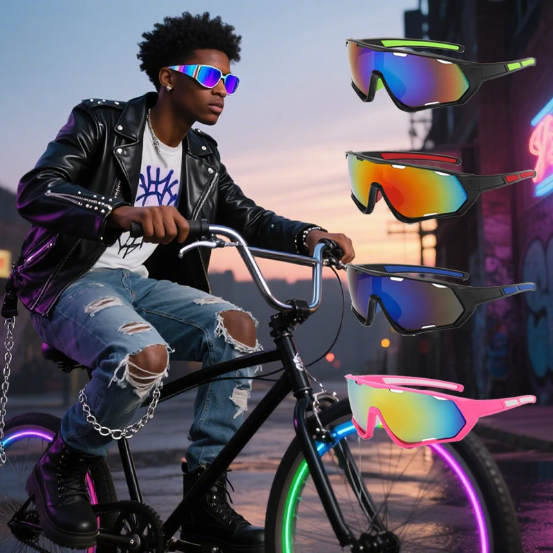 

Bicycle Electric Scooter Windproof Sunglasses Uv Sandproof For Fishing Skiing Windproof Shades Outdoor Sports Punk Style