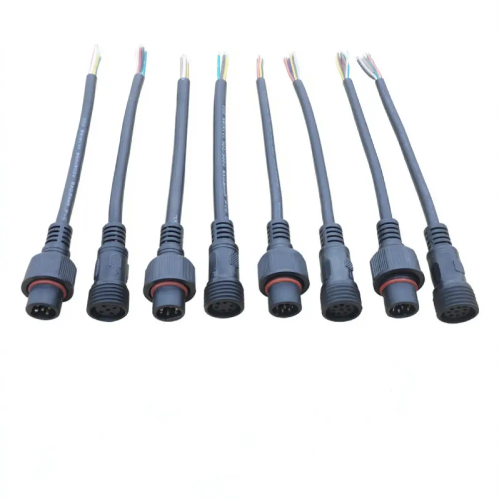 Outdoor LED Lighting Waterproof Aviation Connector Socket Power Cable Plug Male Female Quick Joiner Electrical Wire Adapter